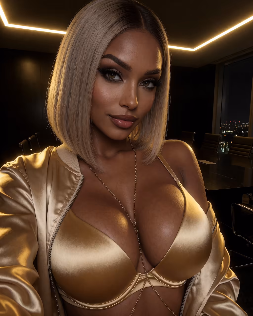 best ai companion for social anxiety — a character portrait shot in a boardroom setting