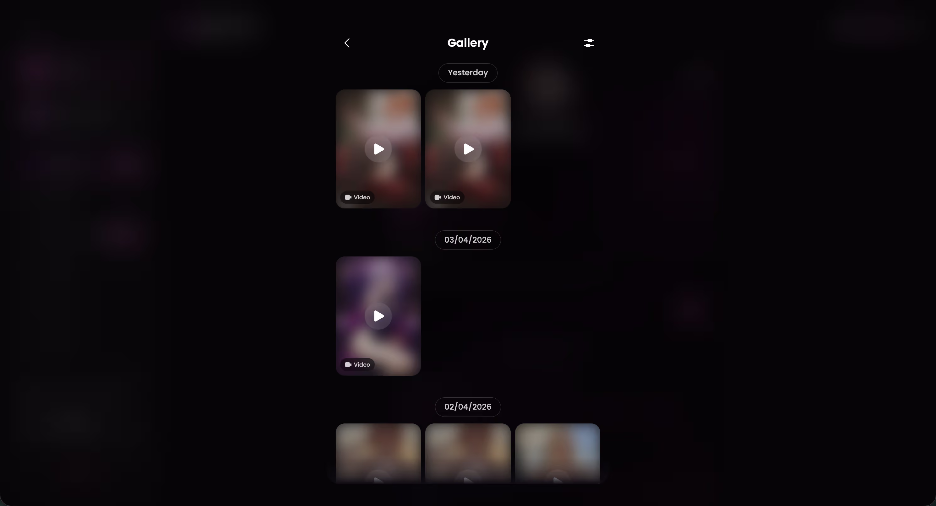 Per-character photo and video gallery on GoLove.ai — crushon ai